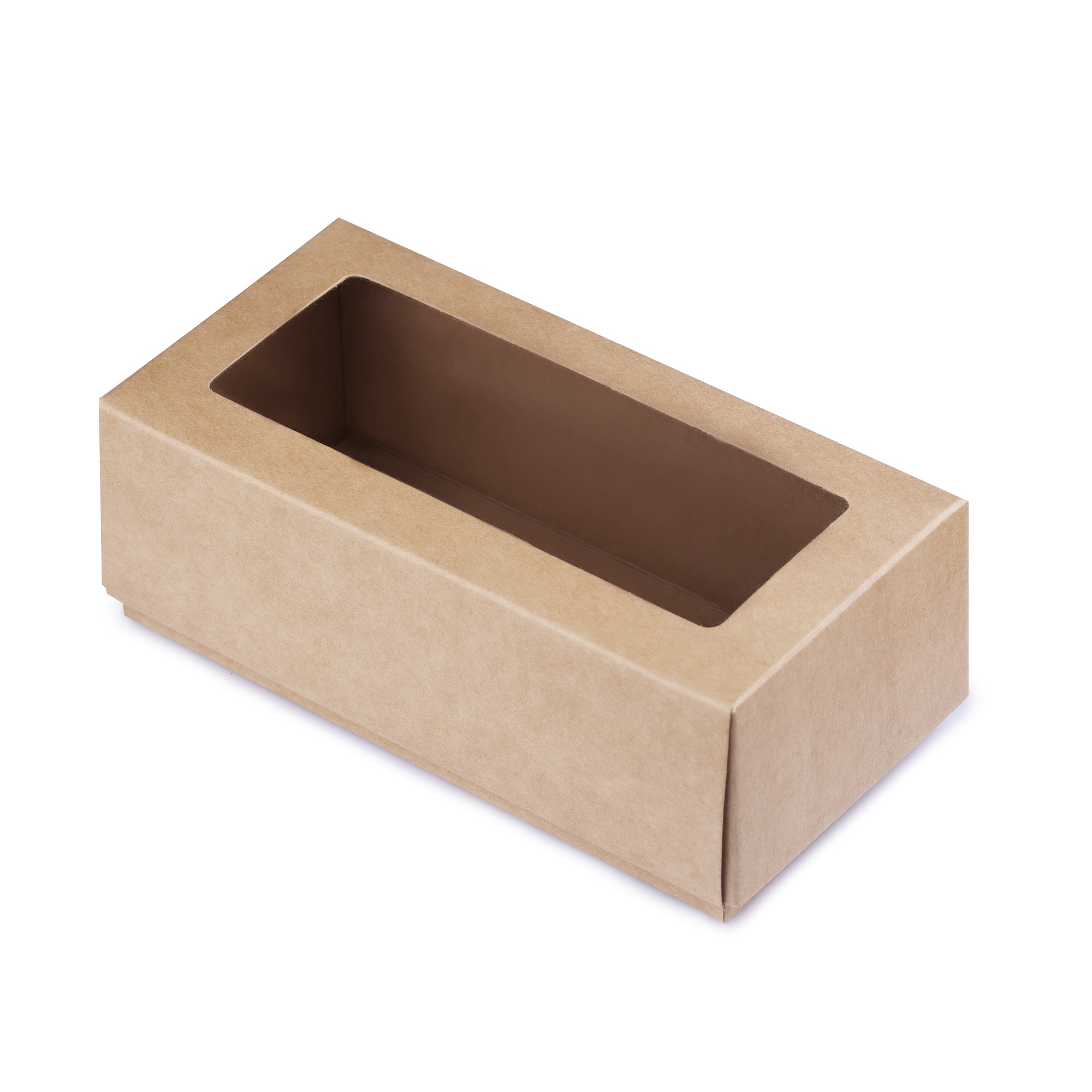 Коробка с окошком из картона, 15*7,5*5,5 см 